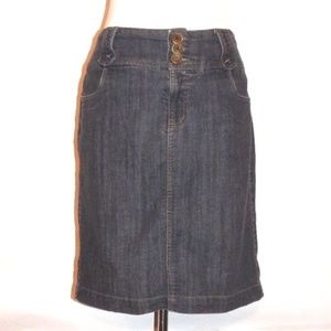 One5One Blue Jean Modest Knee Length Skirt